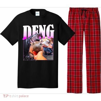 Moo Deng Hippo Baby Pygmy Funny Pajama Set