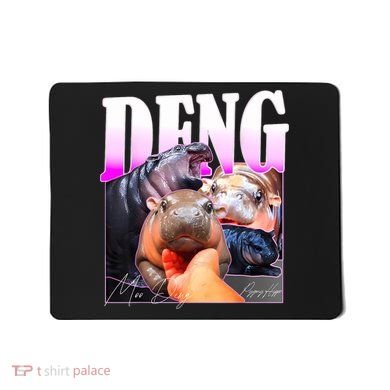 Moo Deng Hippo Baby Pygmy Funny Mousepad