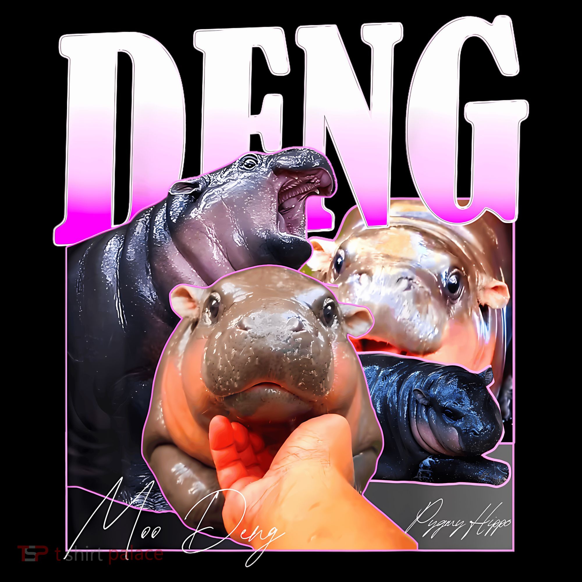 Moo Deng Hippo Baby Pygmy Funny Baby Bodysuit