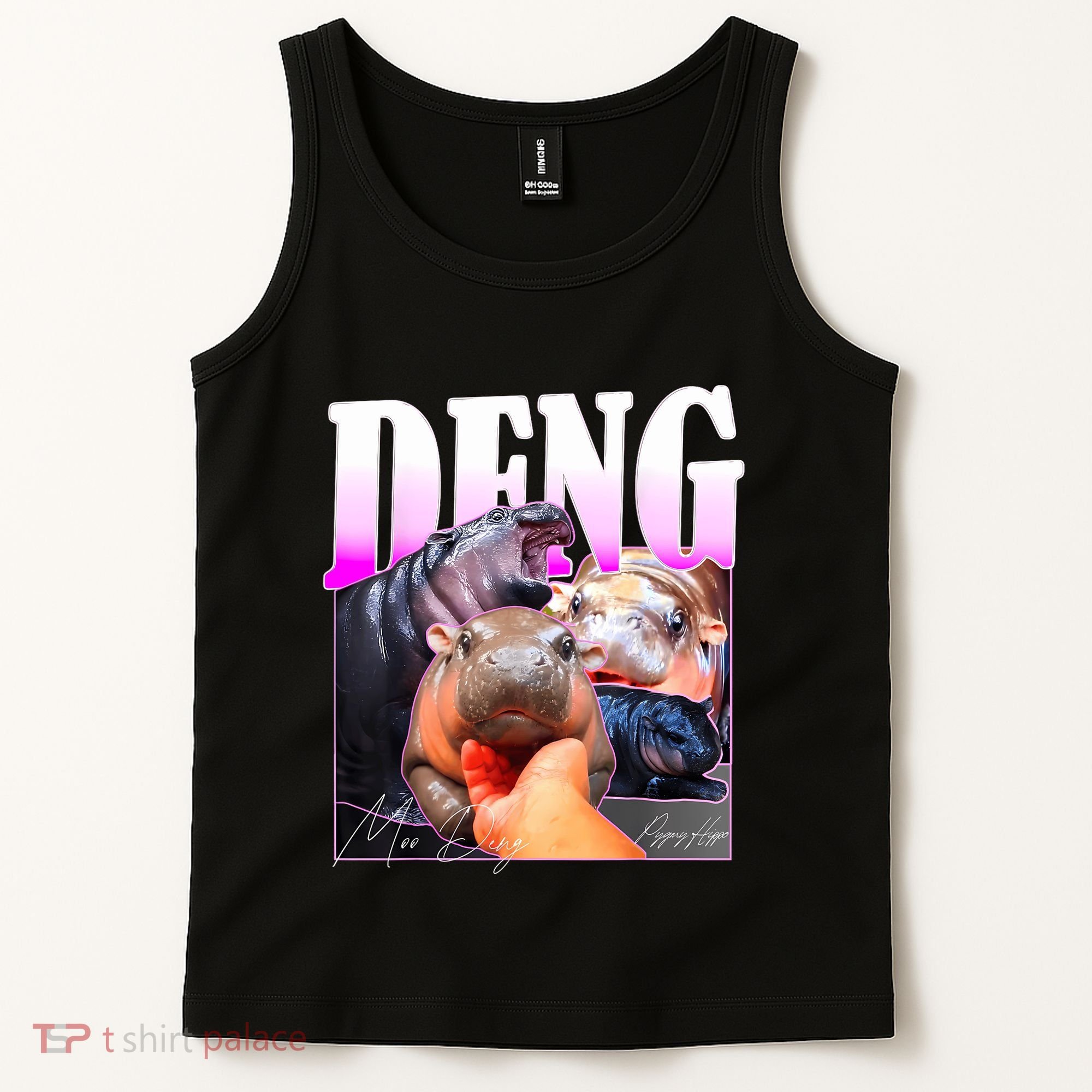 Moo Deng Hippo Baby Pygmy Funny Tank Top