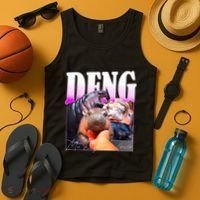 Moo Deng Hippo Baby Pygmy Funny Tank Top thumb 4