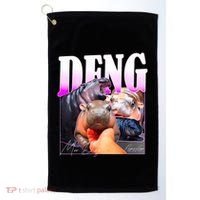 Moo Deng Hippo Baby Pygmy Funny Golf Towel thumb 0