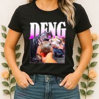Moo Deng Hippo Baby Pygmy Funny Women's T-Shirt thumb 2
