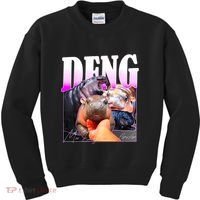 Moo Deng Hippo Baby Pygmy Funny Kids Sweatshirt thumb 0