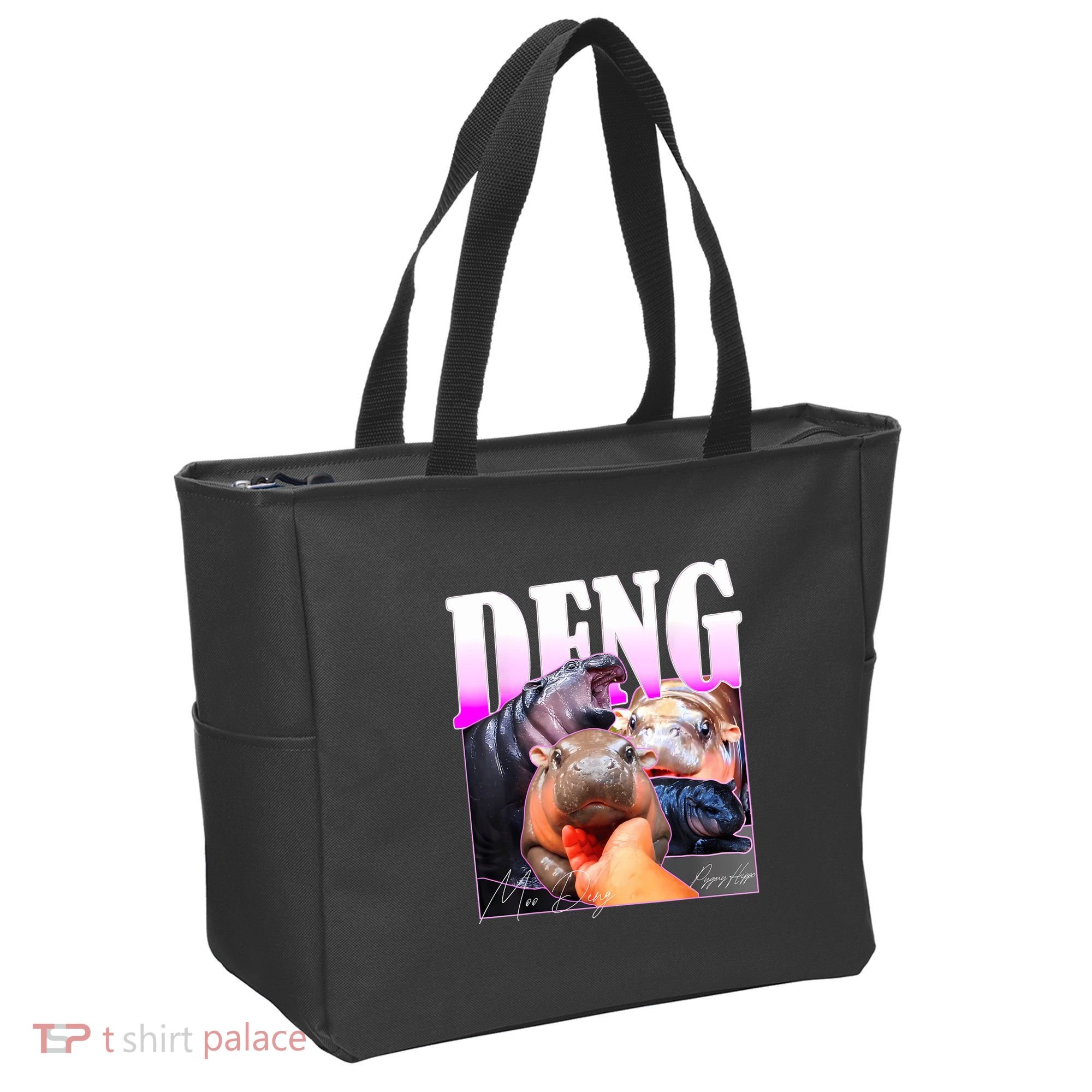 Moo Deng Hippo Baby Pygmy Funny Tote Bag