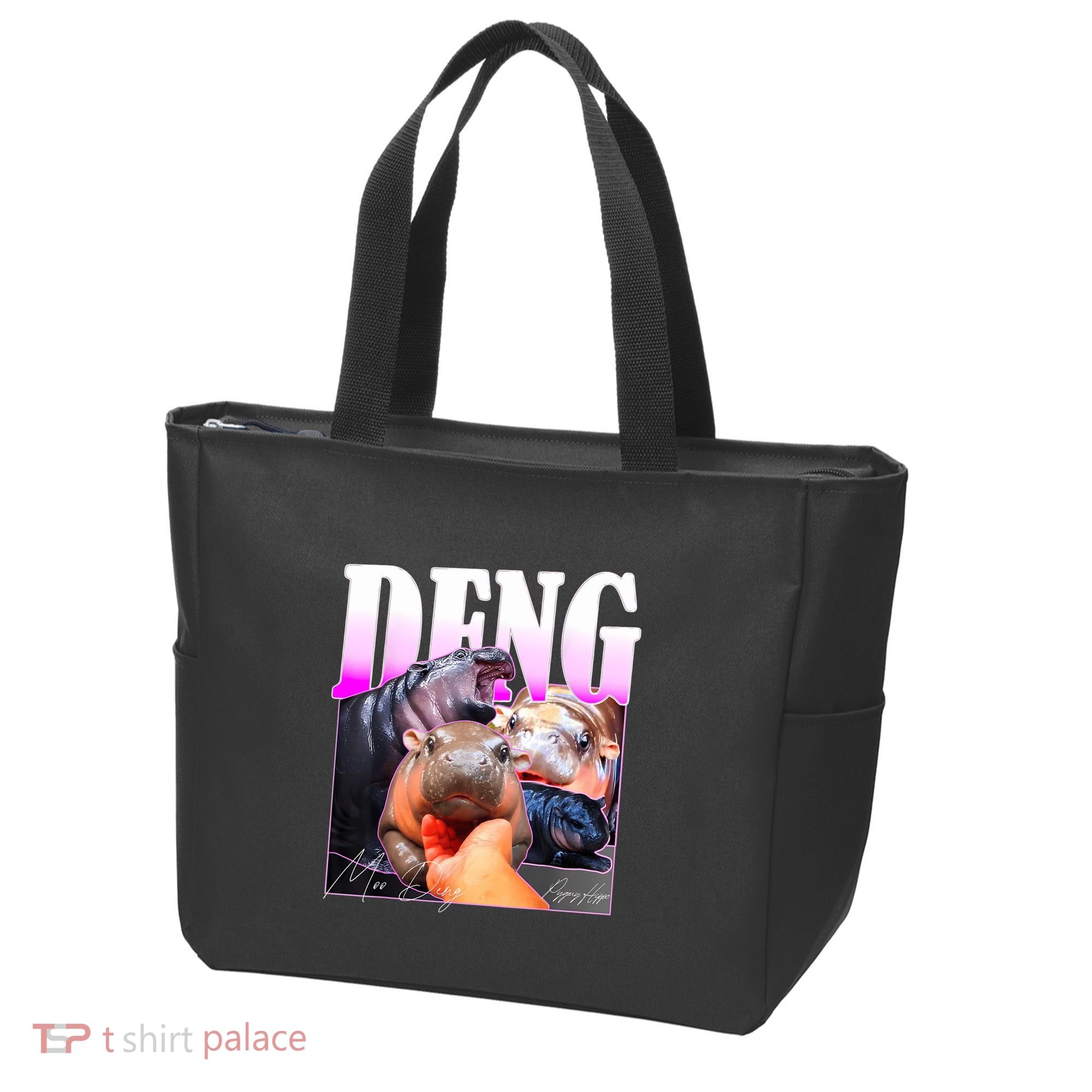 Moo Deng Hippo Baby Pygmy Funny Tote Bag