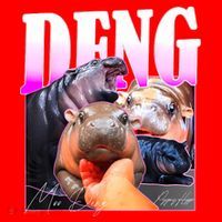 Moo Deng Hippo Baby Pygmy Funny Santa Hat thumb 1