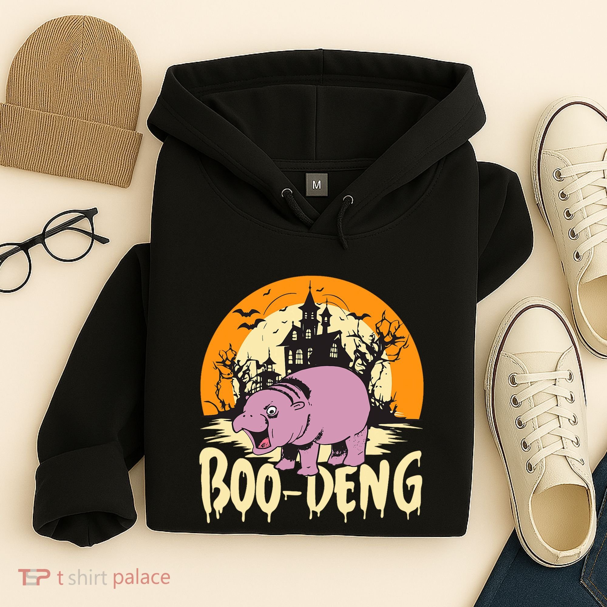 Moo Deng Halloween Boo Deng Halloween Hoodie