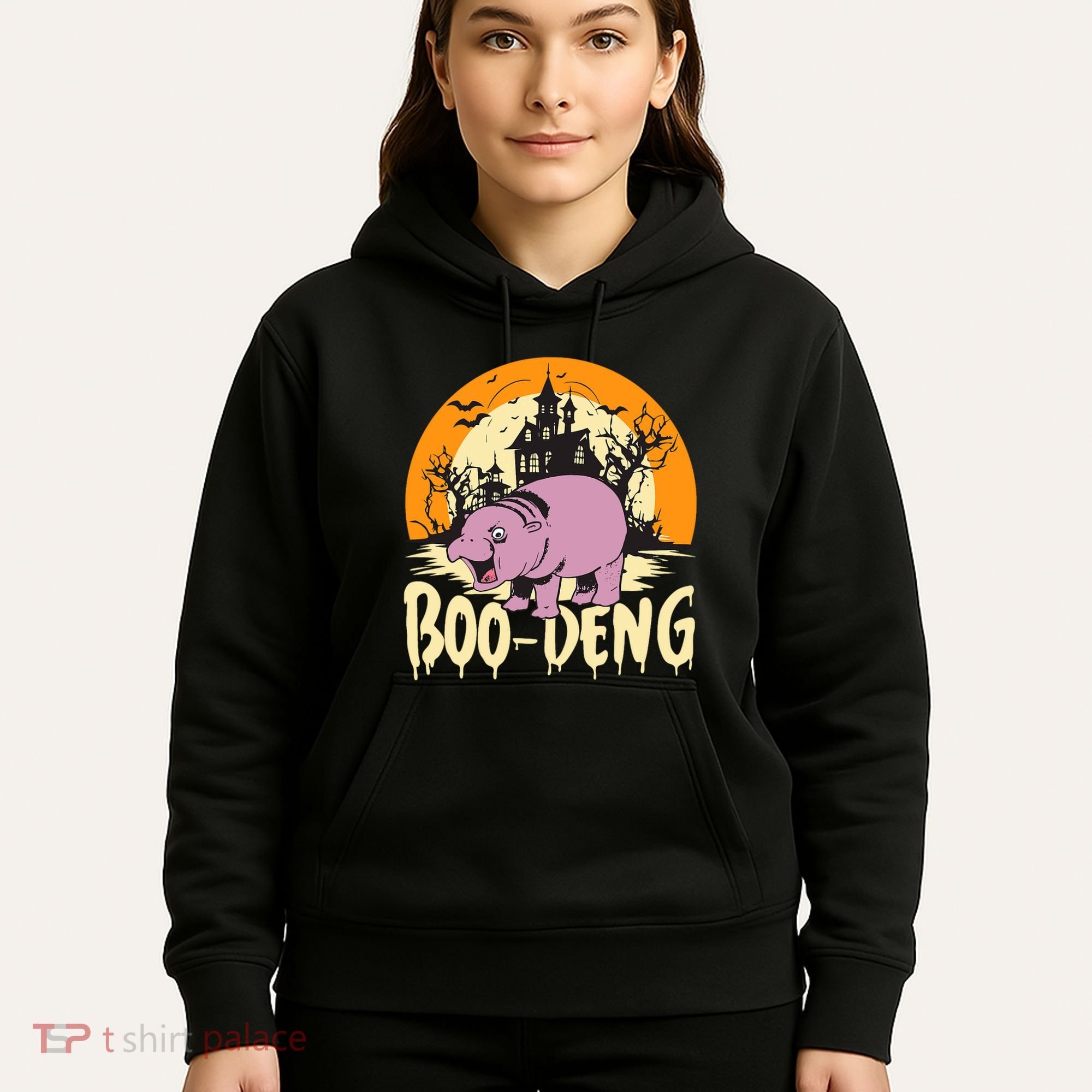Moo Deng Halloween Boo Deng Halloween Hoodie
