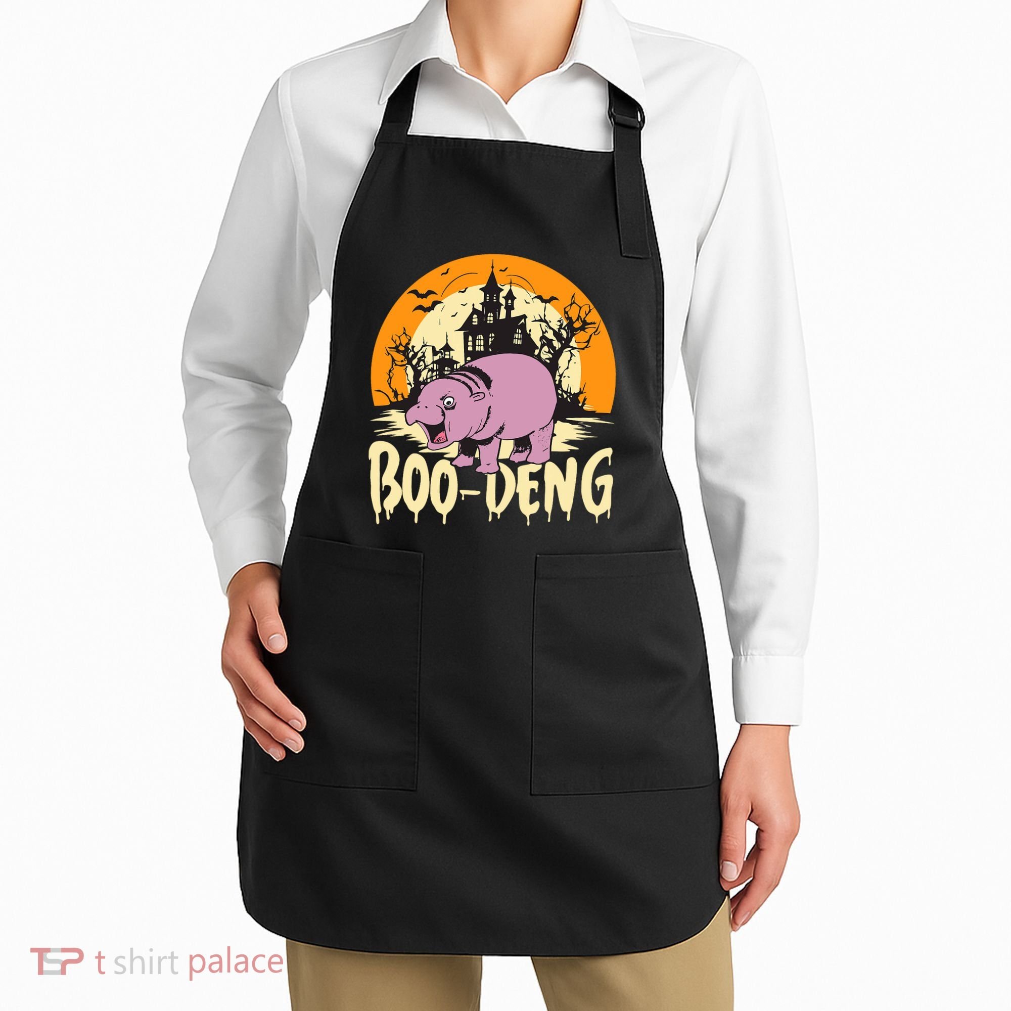 Moo Deng Halloween Boo Deng Halloween Apron
