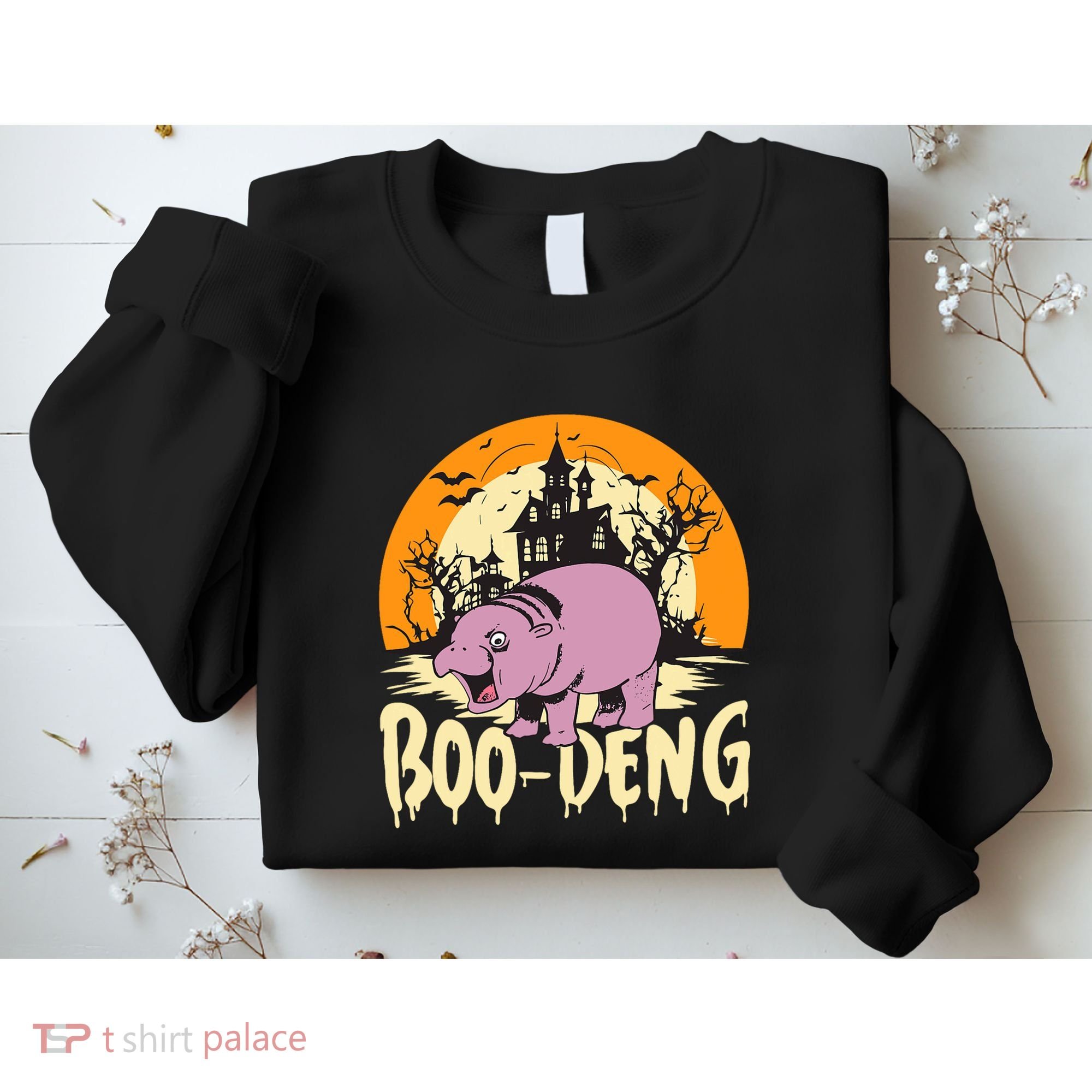 Moo Deng Halloween Boo Deng Halloween Sweatshirt