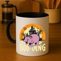Moo Deng Halloween Boo Deng Halloween Coffee Mug thumb 4