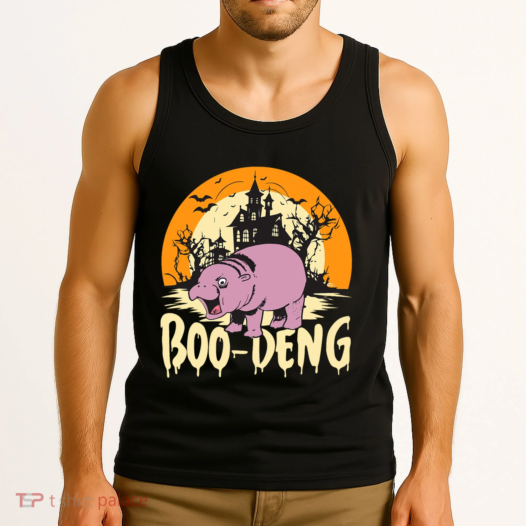 Moo Deng Halloween Boo Deng Halloween Tank Top
