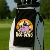 Moo Deng Halloween Boo Deng Halloween Golf Towel thumb 2