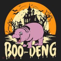 Moo Deng Halloween Boo Deng Halloween Golf Towel thumb 3