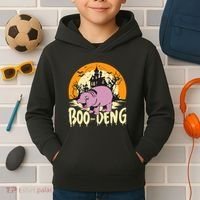 Moo Deng Halloween Boo Deng Halloween Kids Hoodie thumb 2