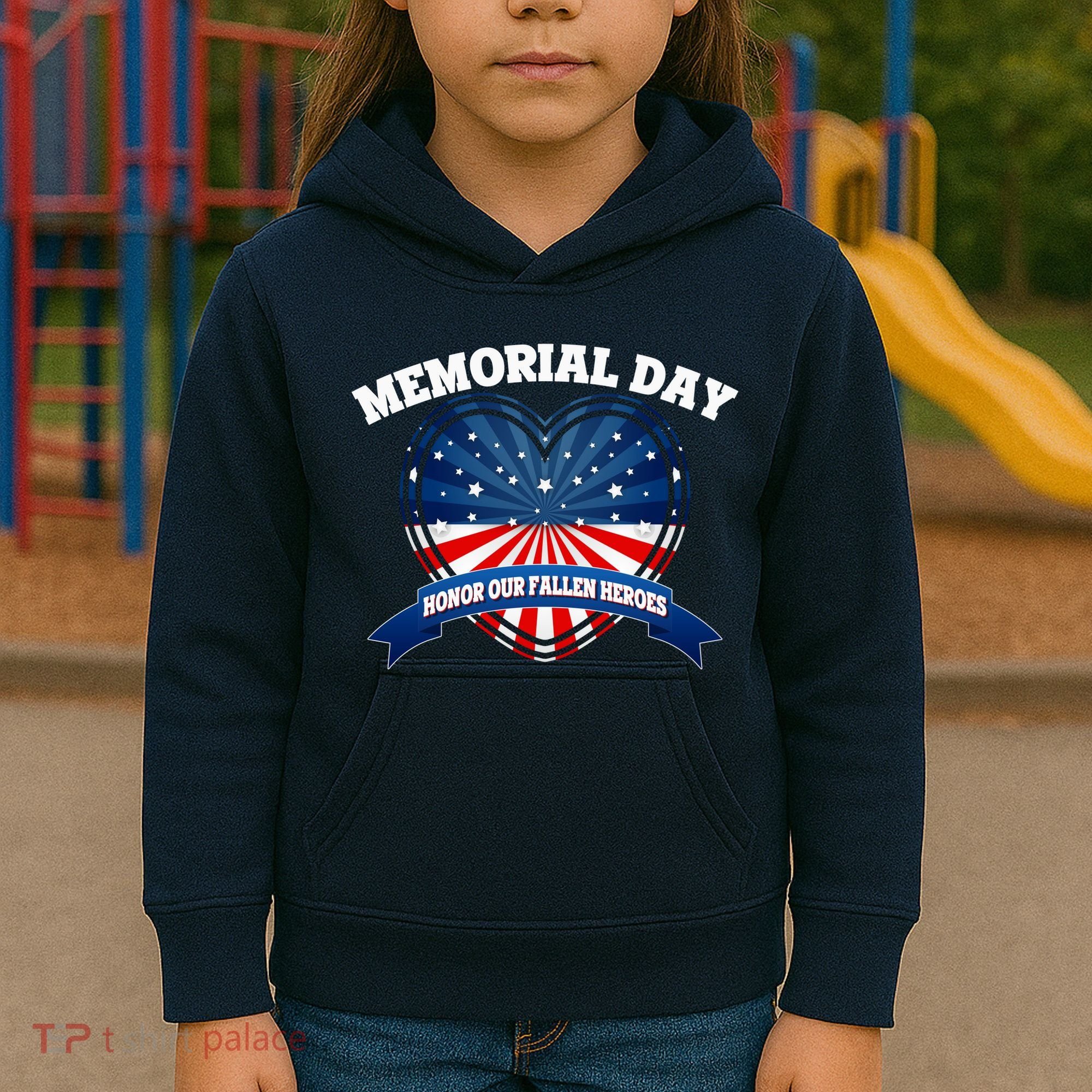 Memorial Day Honor Our Fallen Heroes Kids Hoodie