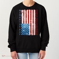 Memorial Day Honor And Remember Distressed USA American Flag Women's Sweatshirt thumb 0
