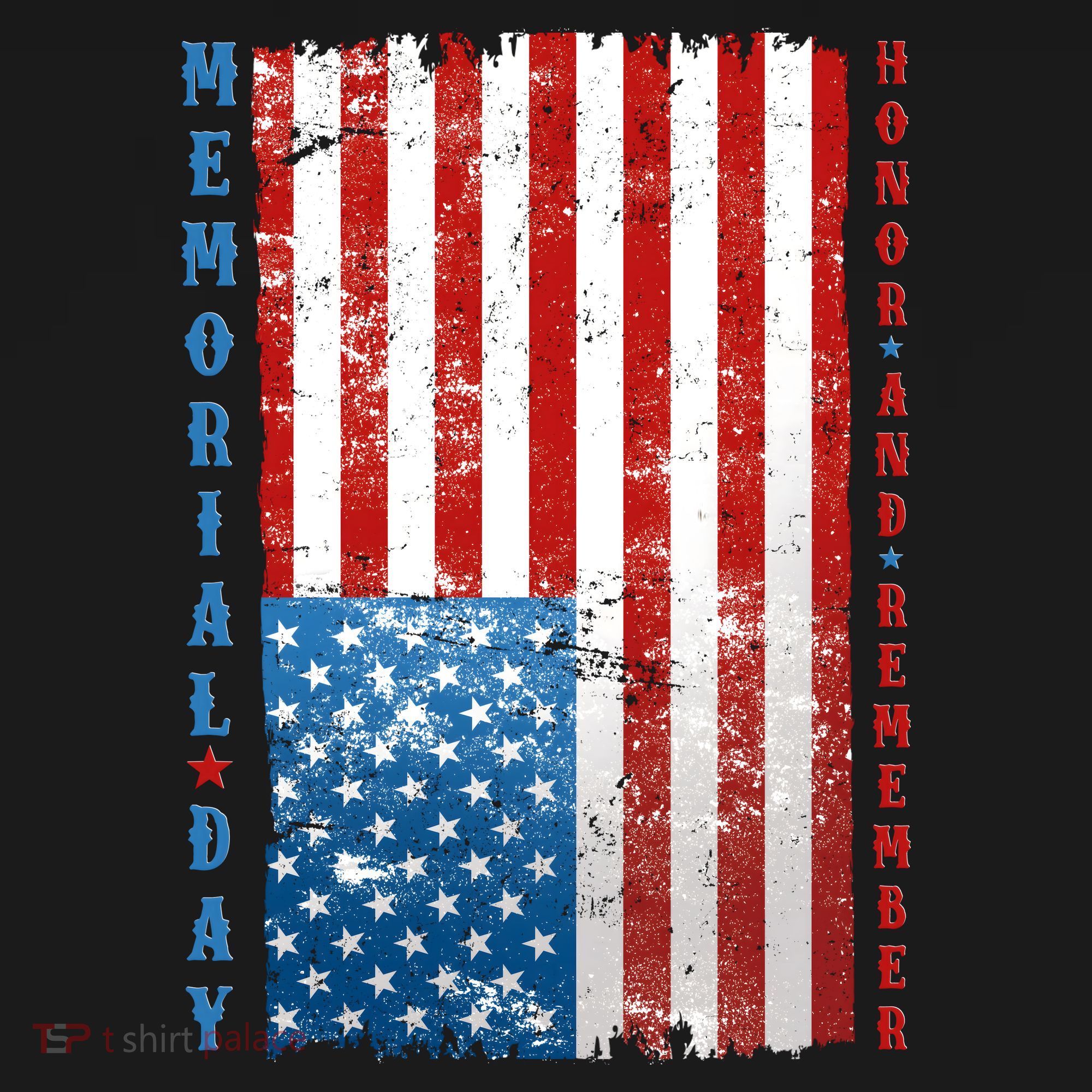 Memorial Day Honor And Remember Distressed USA American Flag Apron