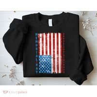 Memorial Day Honor And Remember Distressed USA American Flag Sweatshirt thumb 2