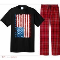 Memorial Day Honor And Remember Distressed USA American Flag Pajama Set thumb 0