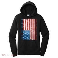 Memorial Day Honor And Remember Distressed USA American Flag Women's Hoodie thumb 0