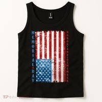Memorial Day Honor And Remember Distressed USA American Flag Tank Top thumb 2