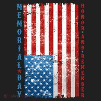 Memorial Day Honor And Remember Distressed USA American Flag Golf Towel thumb 3