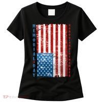 Memorial Day Honor And Remember Distressed USA American Flag Women's T-Shirt thumb 0