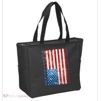Memorial Day Honor And Remember Distressed USA American Flag Tote Bag thumb 2