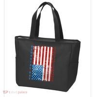 Memorial Day Honor And Remember Distressed USA American Flag Tote Bag thumb 3