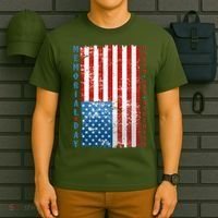 Memorial Day Honor And Remember Distressed USA American Flag T-Shirt thumb 6