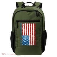 Memorial Day Honor And Remember Distressed USA American Flag Backpack thumb 0