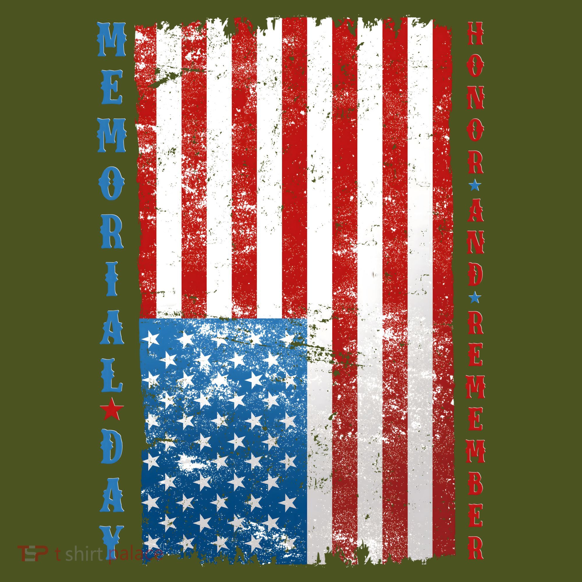 Memorial Day Honor And Remember Distressed USA American Flag Backpack