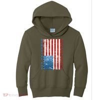 Memorial Day Honor And Remember Distressed USA American Flag Kids Hoodie thumb 0