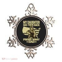 My Daughter Has Your Back Gift Proud Army Dad Military Father Gift Ornament thumb 0