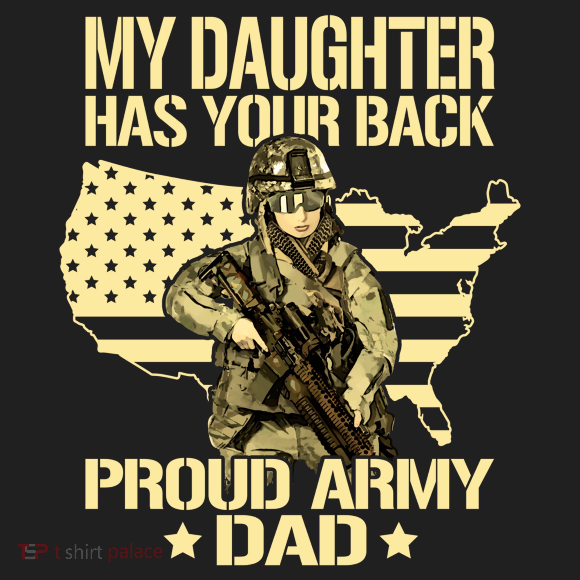 My Daughter Has Your Back Gift Proud Army Dad Military Father Gift Hat