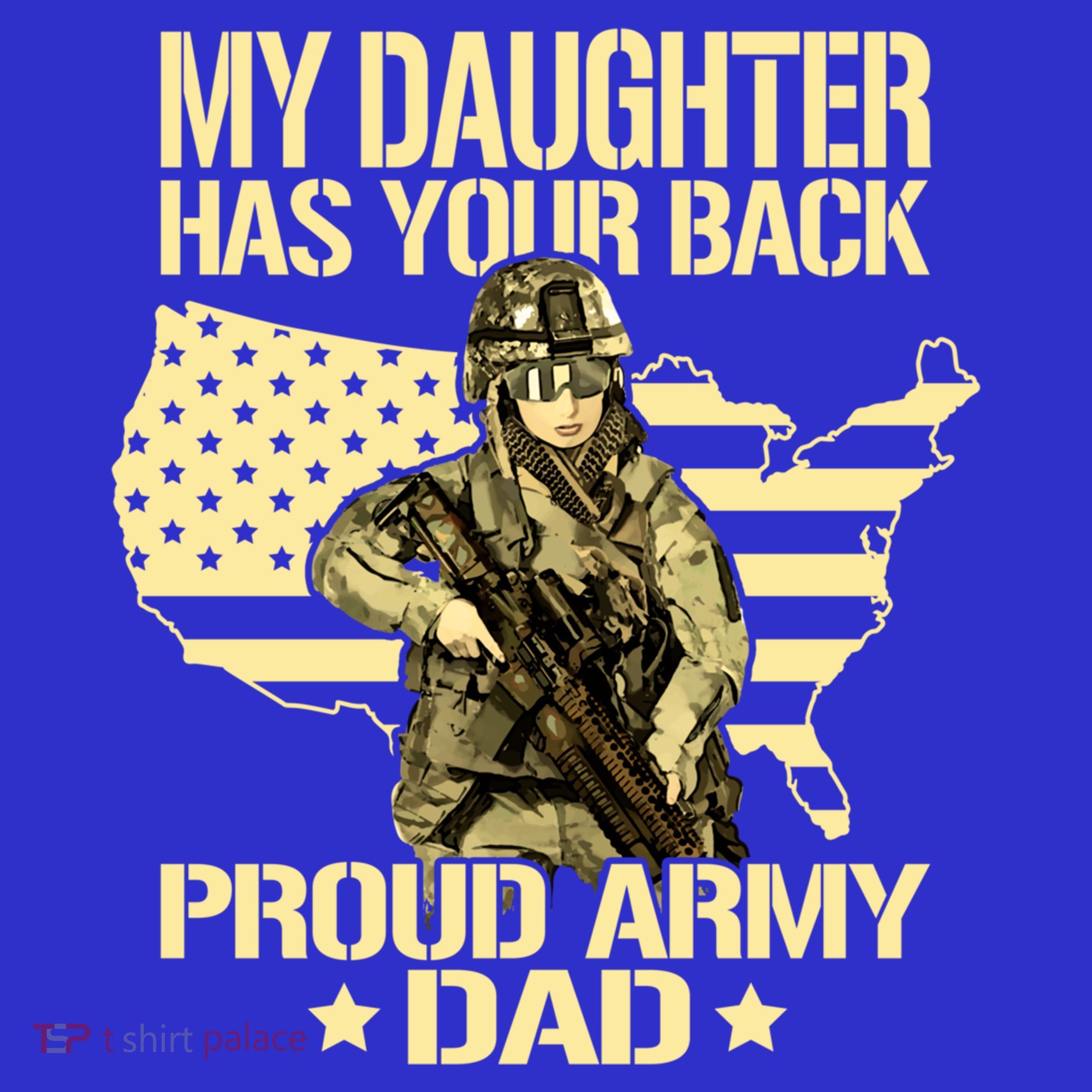 My Daughter Has Your Back Gift Proud Army Dad Military Father Gift Mousepad