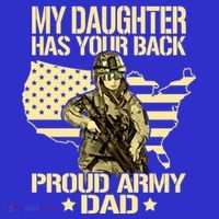 My Daughter Has Your Back Gift Proud Army Dad Military Father Gift Tank Top thumb 6