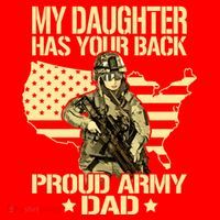 My Daughter Has Your Back Gift Proud Army Dad Military Father Gift Santa Hat thumb 1