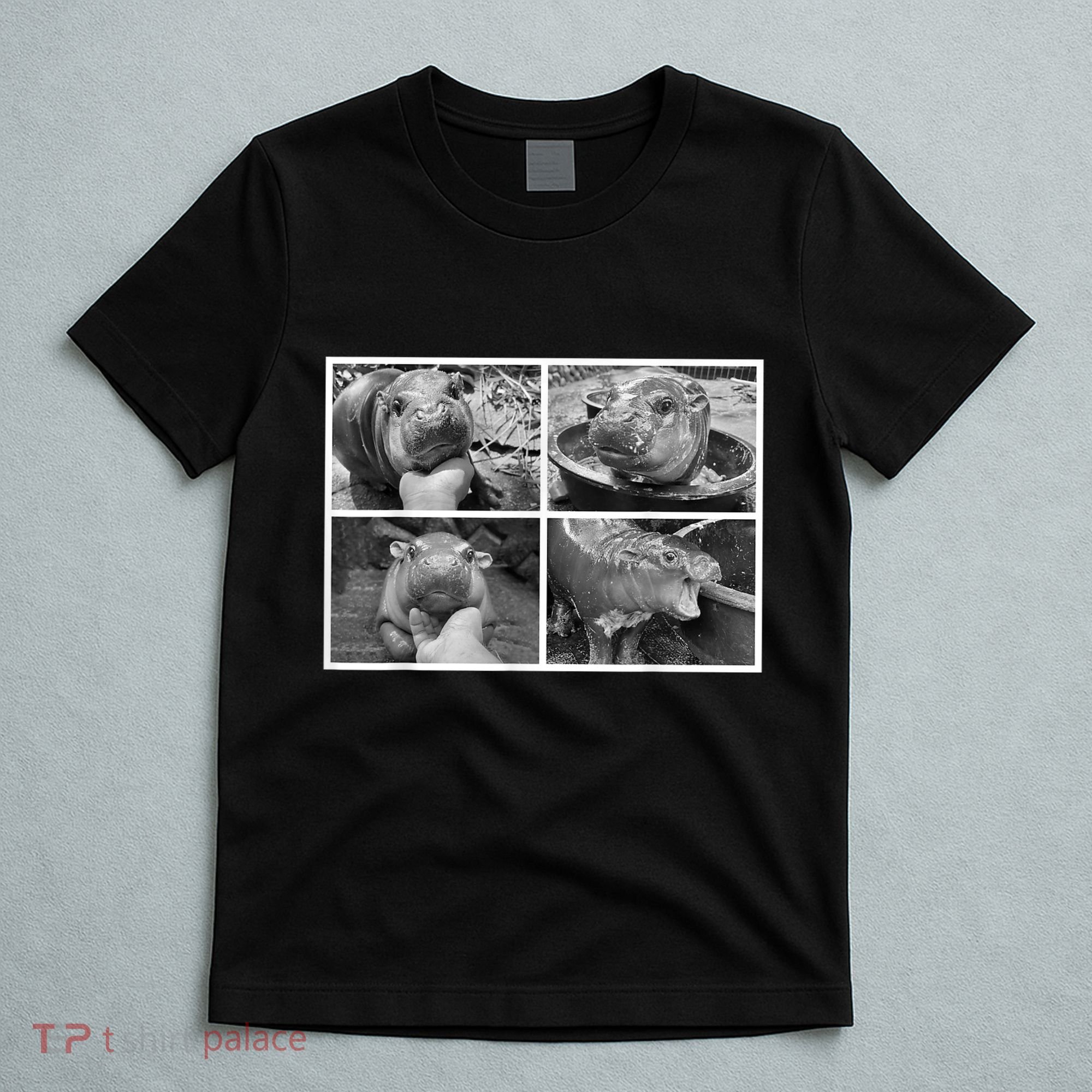Moo Deng Hippo Photo Funny Pygmy Hippopotamus T-Shirt
