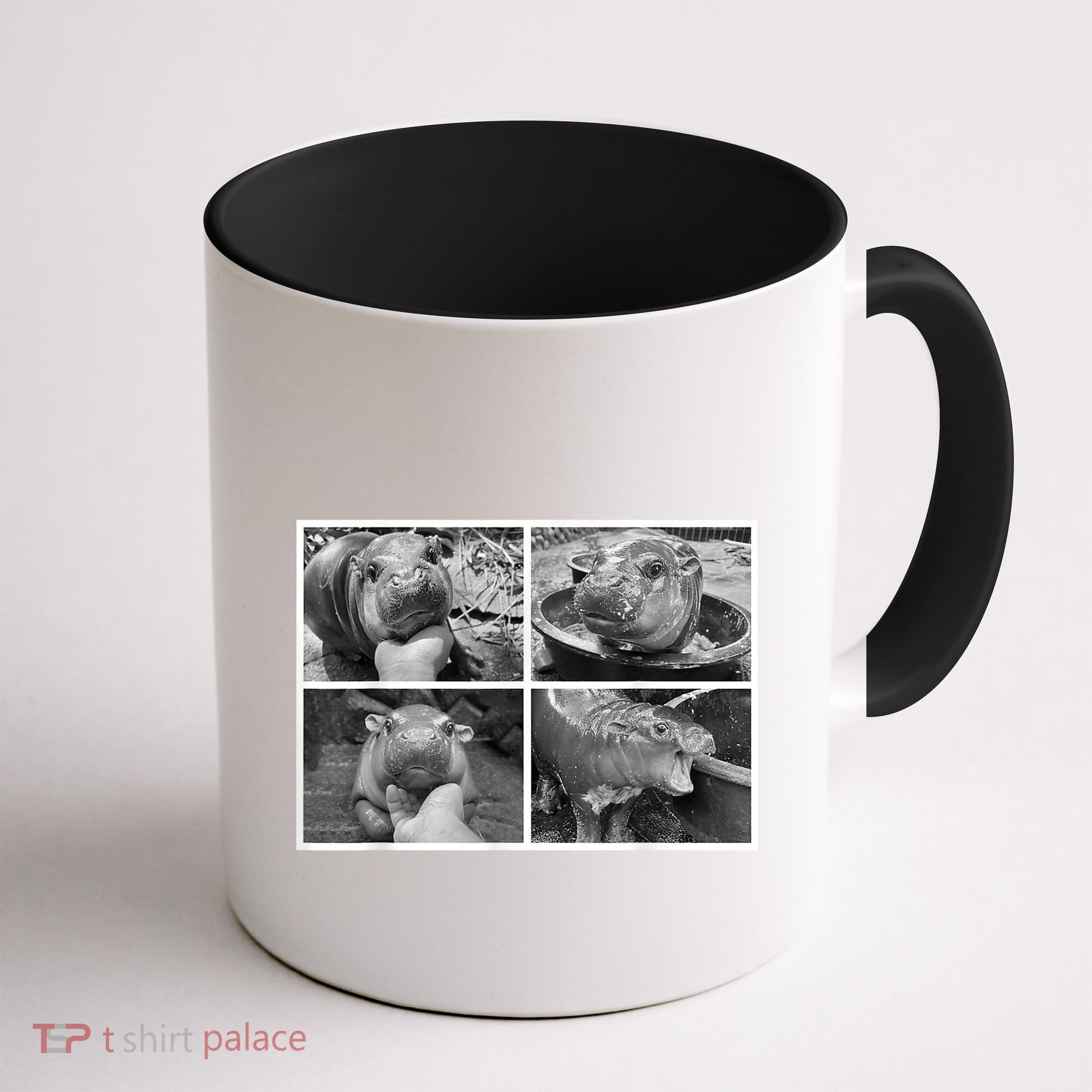 Moo Deng Hippo Photo Funny Pygmy Hippopotamus Coffee Mug
