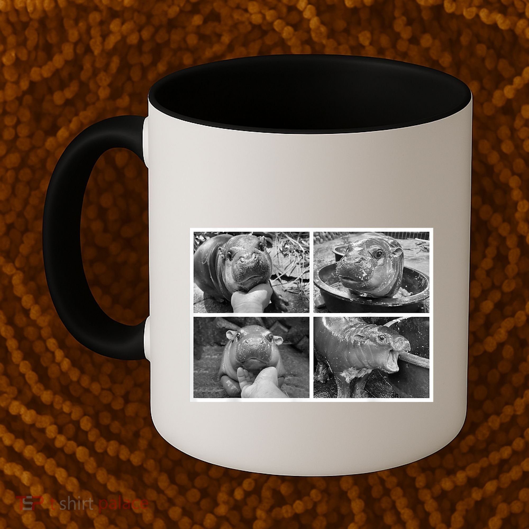 Moo Deng Hippo Photo Funny Pygmy Hippopotamus Coffee Mug