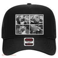 Moo Deng Hippo Photo Funny Pygmy Hippopotamus Hat thumb 0