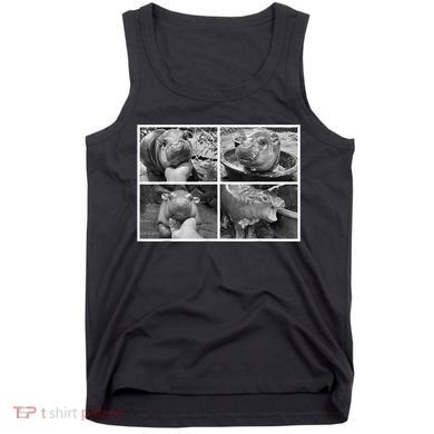 Moo Deng Hippo Photo Funny Pygmy Hippopotamus Tank Top
