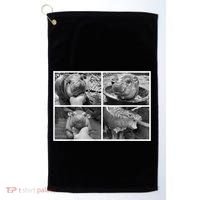 Moo Deng Hippo Photo Funny Pygmy Hippopotamus Golf Towel thumb 0