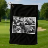 Moo Deng Hippo Photo Funny Pygmy Hippopotamus Golf Towel thumb 1