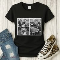Moo Deng Hippo Photo Funny Pygmy Hippopotamus Women's T-Shirt thumb 3