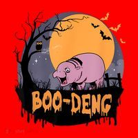 Moo Deng Halloween Boo Deng Halloween Santa Hat thumb 1