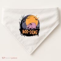 Moo Deng Halloween Boo Deng Halloween USA-Made Doggie Bandana thumb 0